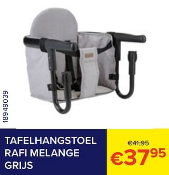 Promoties Tafelhangstoel rafi melange grijs - Topmark - Geldig van 01/07/2023 tot 31/07/2023 bij Euro Shop
