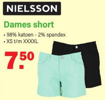 Promoties Dames short - Nielsson - Geldig van 26/06/2023 tot 15/07/2023 bij Van Cranenbroek
