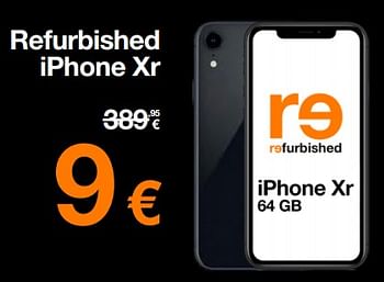 Promoties Apple refurbished iphone xr - Apple - Geldig van 01/07/2023 tot 31/07/2023 bij Orange