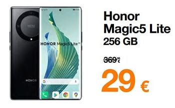 Promoties Honor magic5 lite 256 gb - Honor - Geldig van 01/07/2023 tot 31/07/2023 bij Orange