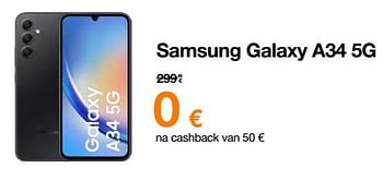 Promoties Samsung galaxy a34 5g - Samsung - Geldig van 01/07/2023 tot 31/07/2023 bij Orange