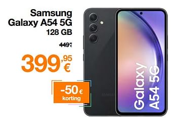 Promoties Samsung galaxy a54 5g 128 gb - Samsung - Geldig van 01/07/2023 tot 31/07/2023 bij Orange