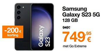 Promoties Samsung galaxy s23 5g 128 gb - Samsung - Geldig van 01/07/2023 tot 31/07/2023 bij Orange