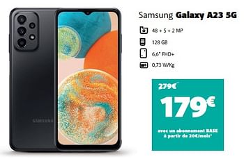 Promotions Samsung galaxy a23 5g - Samsung - Valide de 30/06/2023 à 26/07/2023 chez Base
