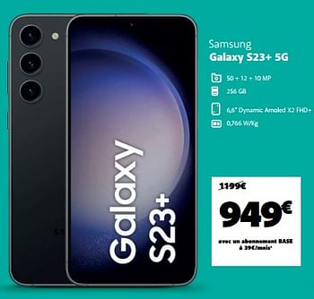 Promotions Samsung galaxy s23+ 5g - Samsung - Valide de 30/06/2023 à 26/07/2023 chez Base