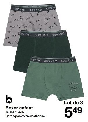 Promotions Boxer enfant - Produit maison - Zeeman  - Valide de 01/07/2023 à 07/07/2023 chez Zeeman