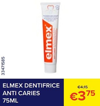 Promotions Elmex dentifrice anti caries - Elmex - Valide de 01/07/2023 à 31/07/2023 chez Euro Shop