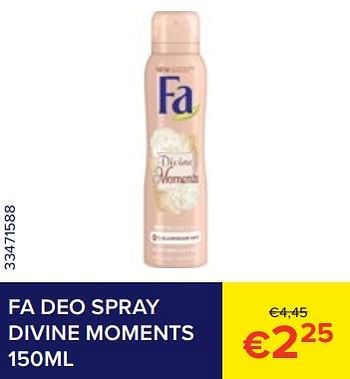 Promotions Fa deo spray divine moments - Fa - Valide de 01/07/2023 à 31/07/2023 chez Euro Shop