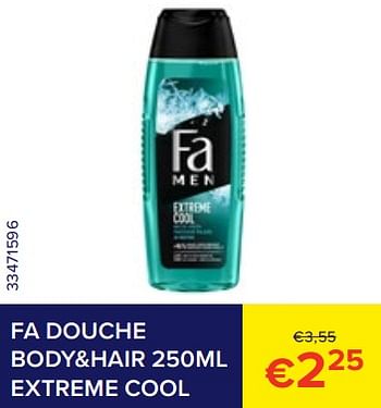 Promotions Fa douche body+hair extreme cool - Fa - Valide de 01/07/2023 à 31/07/2023 chez Euro Shop