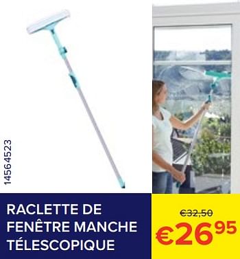 Promotions Raclette de fenêtre manche télescopique - Leifheit - Valide de 01/07/2023 à 31/07/2023 chez Euro Shop