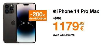 Promotions Apple iphone 14 pro max - Apple - Valide de 01/07/2023 à 31/07/2023 chez Orange