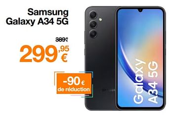 Promotions Samsung galaxy a34 5g - Samsung - Valide de 01/07/2023 à 31/07/2023 chez Orange