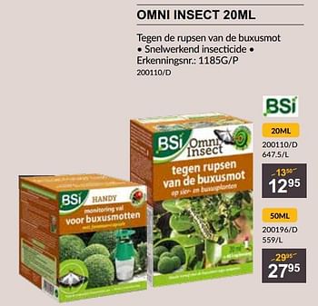 Promoties Omni insect - BSI - Geldig van 29/06/2023 tot 16/07/2023 bij HandyHome