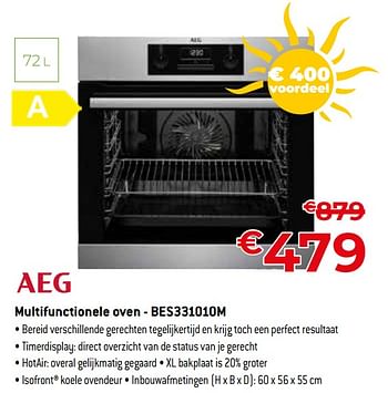 Promoties Aeg multifunctionele oven - bes331010m - AEG - Geldig van 01/07/2023 tot 31/07/2023 bij Exellent