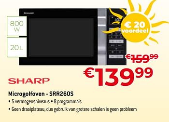 Promoties Sharp microgolfoven - srr260s - Sharp - Geldig van 01/07/2023 tot 31/07/2023 bij Exellent