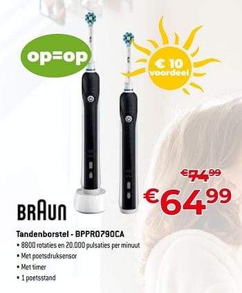 Promoties Braun tandenborstel - bppro790ca - Braun - Geldig van 01/07/2023 tot 31/07/2023 bij Exellent