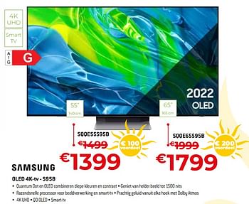 Promoties Samsung oled 4k-tv sqqe55s95b - Samsung - Geldig van 01/07/2023 tot 31/07/2023 bij Exellent