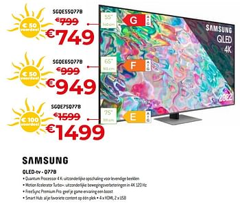 Promoties Samsung qled-tv sgqe55q77b - Samsung - Geldig van 01/07/2023 tot 31/07/2023 bij Exellent