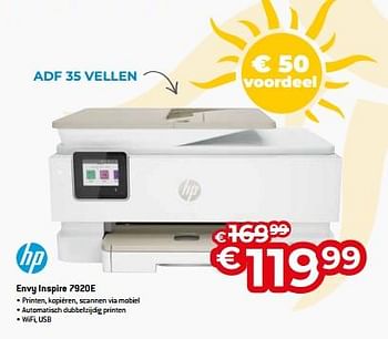 Promotions Hp envy inspire 7920e - HP - Valide de 01/07/2023 à 31/07/2023 chez Exellent