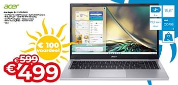 Promoties Acer acer aspire 3 a315-58-54ln - Acer - Geldig van 01/07/2023 tot 31/07/2023 bij Exellent