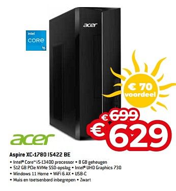 Promoties Acer aspire xc-1780 i5422 be - Acer - Geldig van 01/07/2023 tot 31/07/2023 bij Exellent