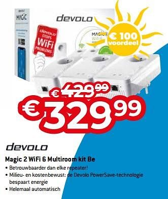 Promoties Devolo magic 2 wifi 6 multiroom kit be - Devolo - Geldig van 01/07/2023 tot 31/07/2023 bij Exellent