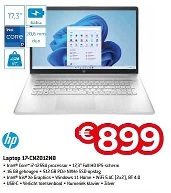 Promoties Hp laptop 17-cn2012nb - HP - Geldig van 01/07/2023 tot 31/07/2023 bij Exellent