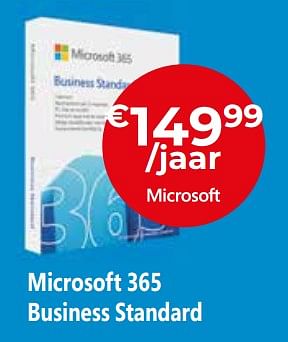 Promoties Microsoft 365 business standard - Microsoft - Geldig van 01/07/2023 tot 31/07/2023 bij Exellent
