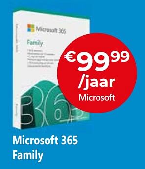 Promoties Microsoft 365 family - Microsoft - Geldig van 01/07/2023 tot 31/07/2023 bij Exellent