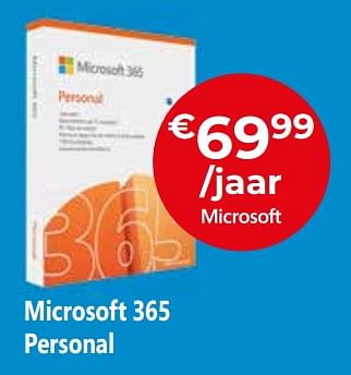 Promoties Microsoft 365 personal - Microsoft - Geldig van 01/07/2023 tot 31/07/2023 bij Exellent