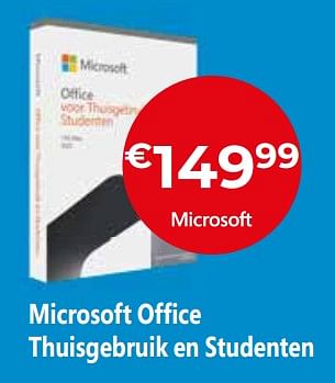 Promoties Microsoft office thuisgebruik en studenten - Microsoft - Geldig van 01/07/2023 tot 31/07/2023 bij Exellent