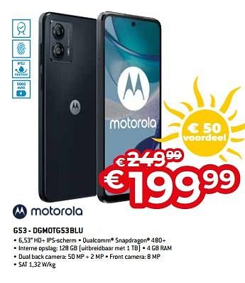 Promoties Motorola g53 - dgmotg53blu - Motorola - Geldig van 01/07/2023 tot 31/07/2023 bij Exellent
