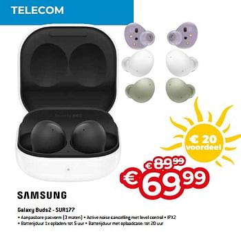 Promoties Samsung galaxy buds2 - sur177 - Samsung - Geldig van 01/07/2023 tot 31/07/2023 bij Exellent