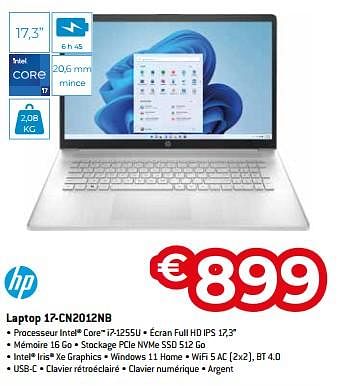 Promotions Hp laptop 17-cn2012nb - HP - Valide de 01/07/2023 à 31/07/2023 chez Exellent