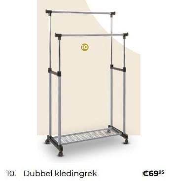 Promotions Dubbel kledingrek - Produit Maison - Euroshop - Valide de 01/07/2023 à 31/07/2023 chez Euro Shop