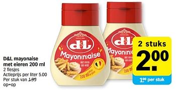 Promoties D+l mayonaise met eieren - Devos Lemmens - Geldig van 03/07/2023 tot 09/07/2023 bij Albert Heijn