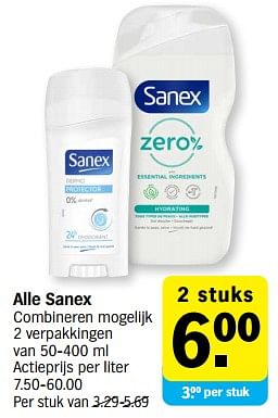 Promoties Alle sanex - Sanex - Geldig van 03/07/2023 tot 09/07/2023 bij Albert Heijn