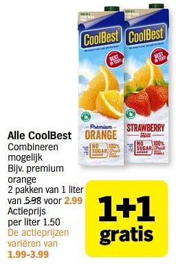 Promoties Coolbest premium orange - Coolbest - Geldig van 03/07/2023 tot 09/07/2023 bij Albert Heijn