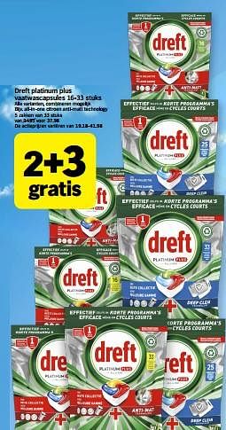 Promoties Dreft platinum plus vaatwascapsules all-in-one citroen anti-matt technology - Dreft - Geldig van 03/07/2023 tot 09/07/2023 bij Albert Heijn