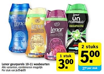 Promoties Lenor geurparels - Lenor - Geldig van 03/07/2023 tot 09/07/2023 bij Albert Heijn