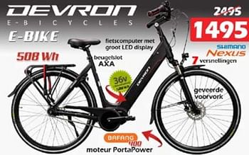 Promoties Devron e-bike - Devron - Geldig van 28/06/2023 tot 31/07/2023 bij Itek