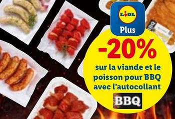 Promotions -20% sur la viande et le poisson pour bbq avec l’autocollant - Produit maison - Lidl - Valide de 12/07/2023 à 18/07/2023 chez Lidl