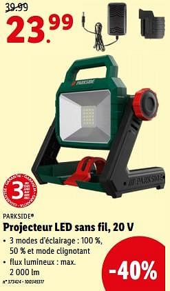 Promo Projecteur LED sans fil chez Lidl