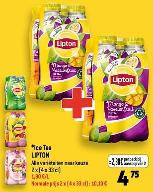 Promoties Ice tea lipton - Lipton - Geldig van 05/07/2023 tot 11/07/2023 bij Smatch