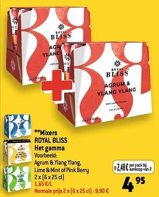 Promoties Mixers royal bliss - Royal Bliss - Geldig van 05/07/2023 tot 11/07/2023 bij Smatch