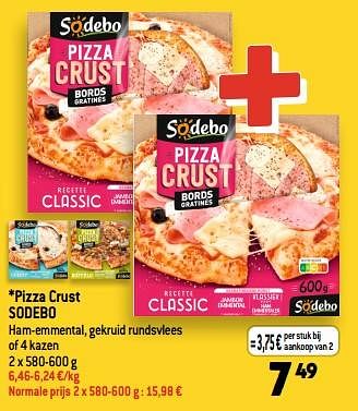 Promoties Pizza crust sodebo - Sodebo - Geldig van 05/07/2023 tot 11/07/2023 bij Smatch