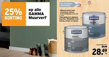 Promoties Gamma muurverf - Gamma - Geldig van 05/07/2023 tot 18/07/2023 bij Gamma
