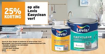 Promoties Levis easyclean keuken en badkamermuurverf - Levis - Geldig van 05/07/2023 tot 18/07/2023 bij Gamma