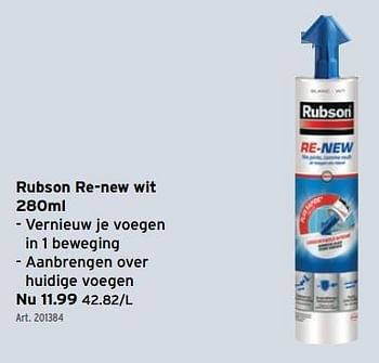Promoties Rubson re-new wit - Rubson - Geldig van 05/07/2023 tot 18/07/2023 bij Gamma
