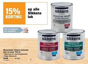 Promoties Sikkens buitenlak kant-en-klaar - Sikkens - Geldig van 05/07/2023 tot 18/07/2023 bij Gamma